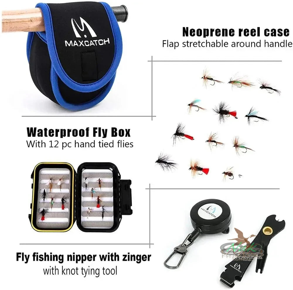 Fly Fishing Combo 3/5/6/7/8 Weight, flys