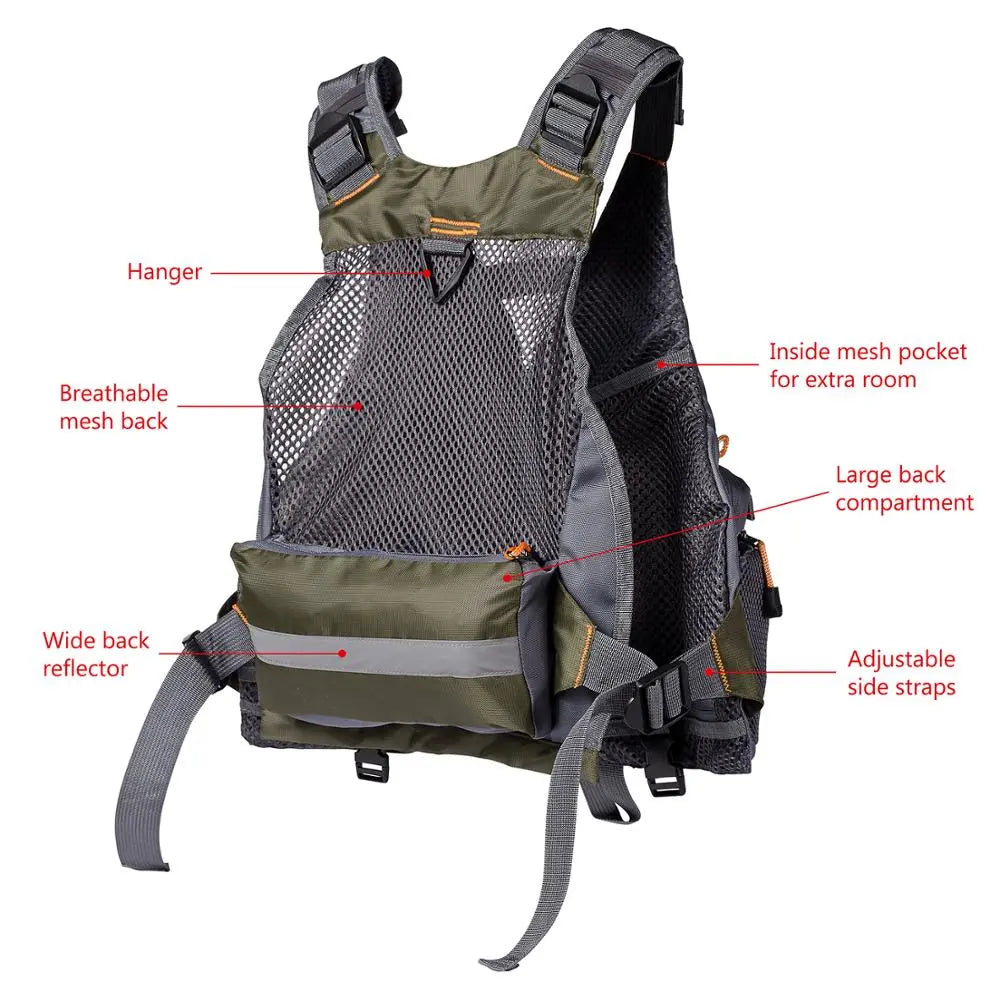 Breathable Fishing Vest,description
