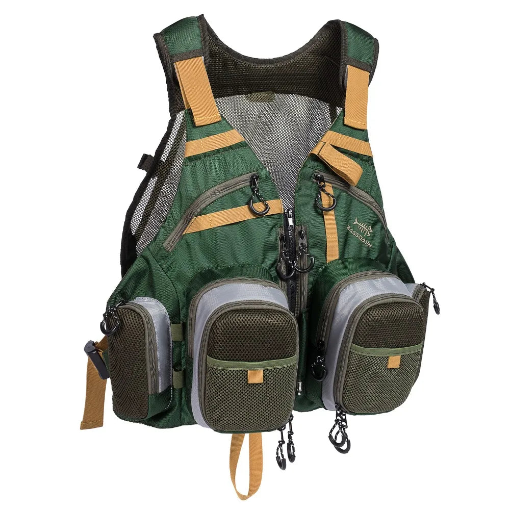 Breathable Fishing Vest, drk green