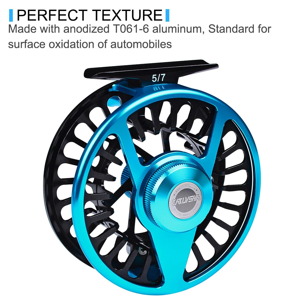 5/7-7/9-9/10 WT 3+1BB Fly Fishing Reel, finish
