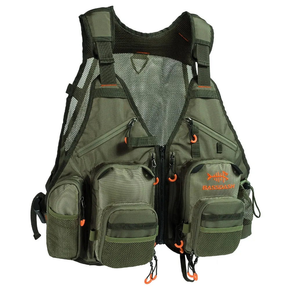 Breathable Fishing Vest, all green