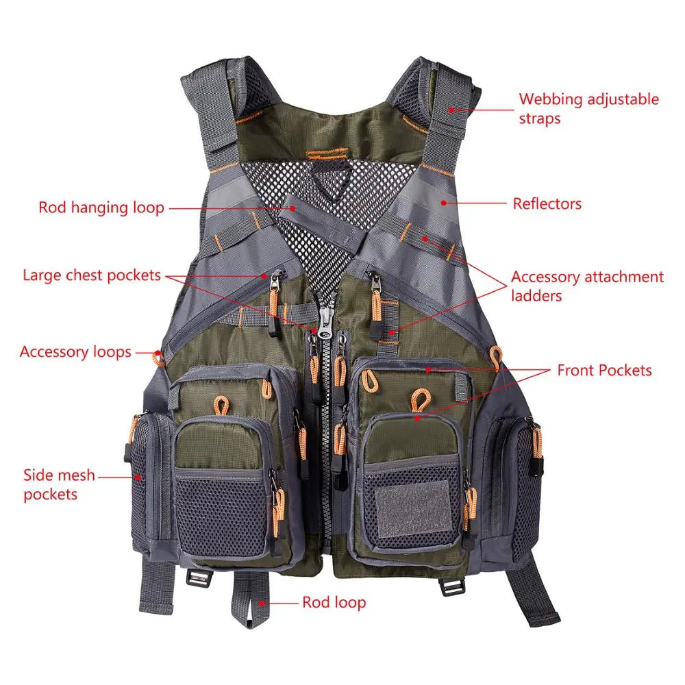 Breathable Fishing Vest, acc