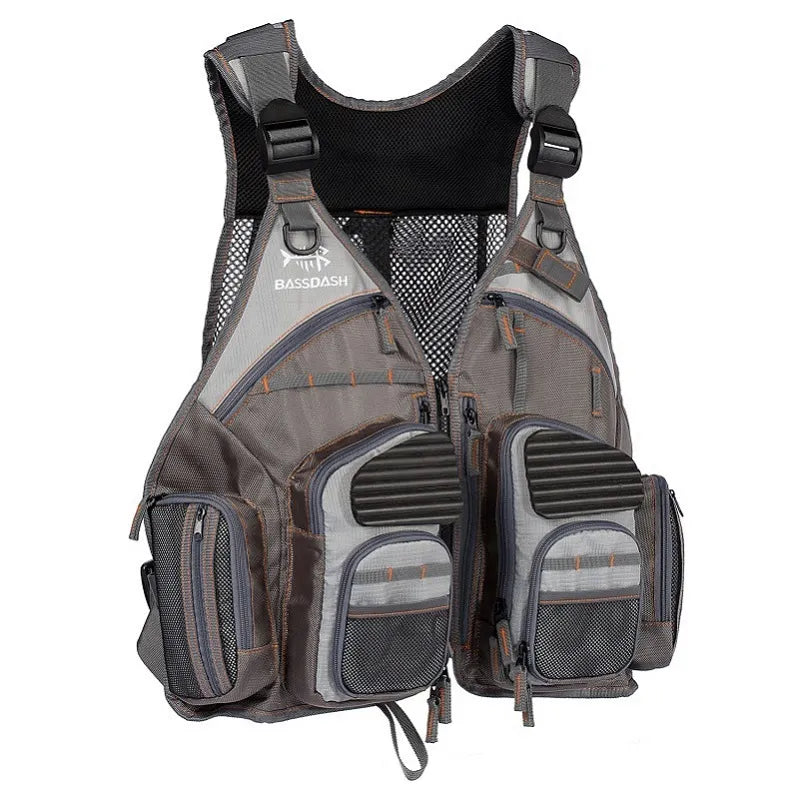 New Breathable and light weight Fishing pack/ vest, gray