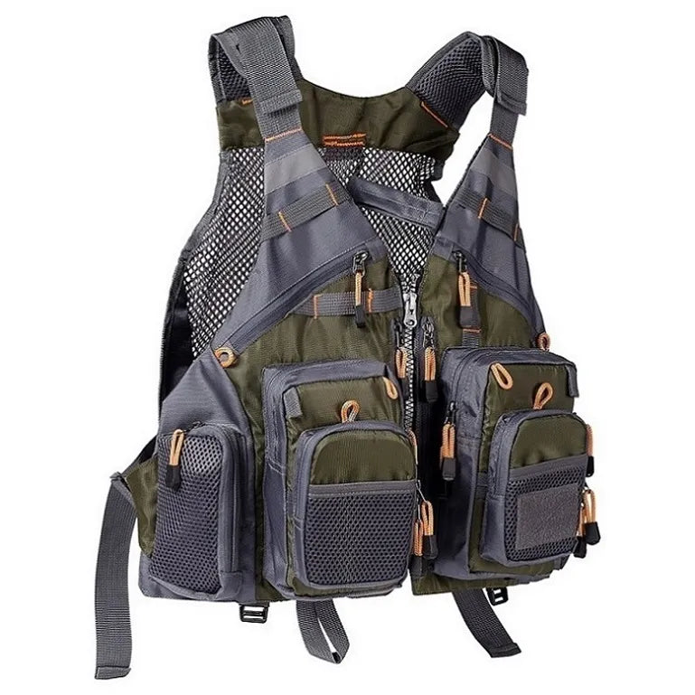 New Breathable and light weight Fishing pack/ vest, green