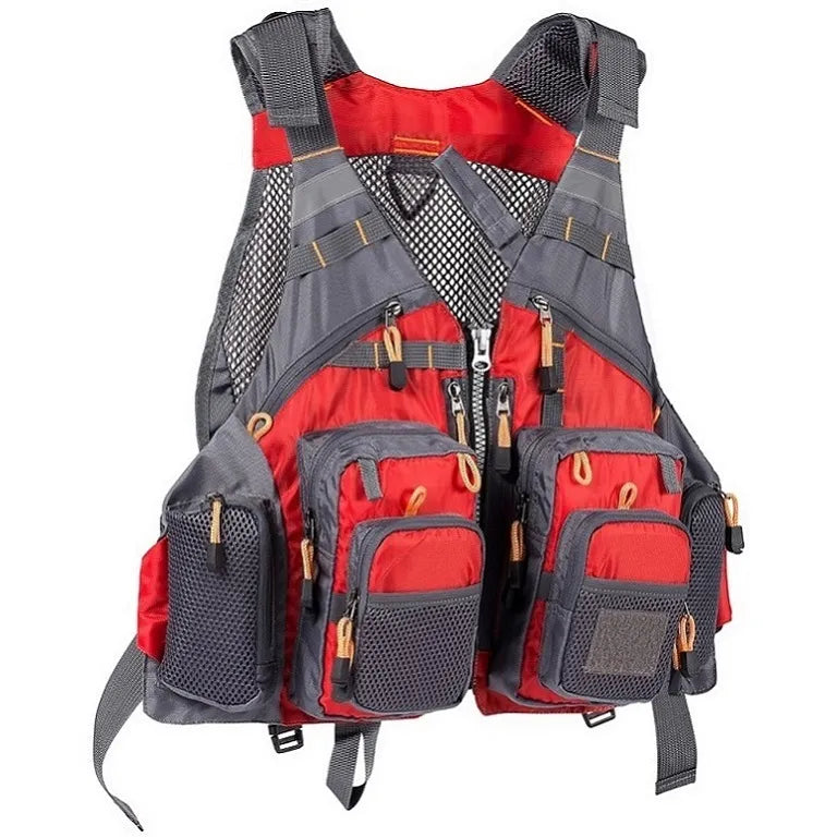 New Breathable and light weight Fishing pack/ vest, red