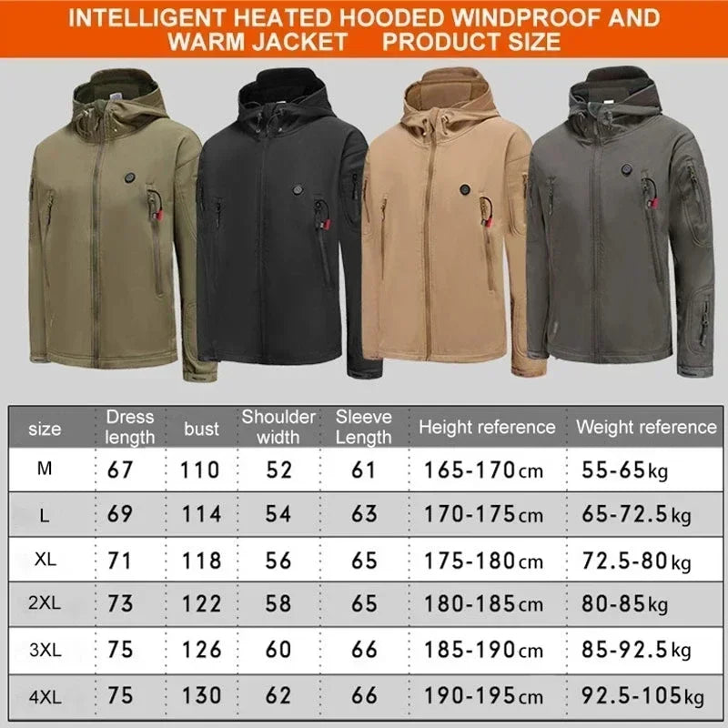 Nak Winter Electric Heating Jacket, sizes