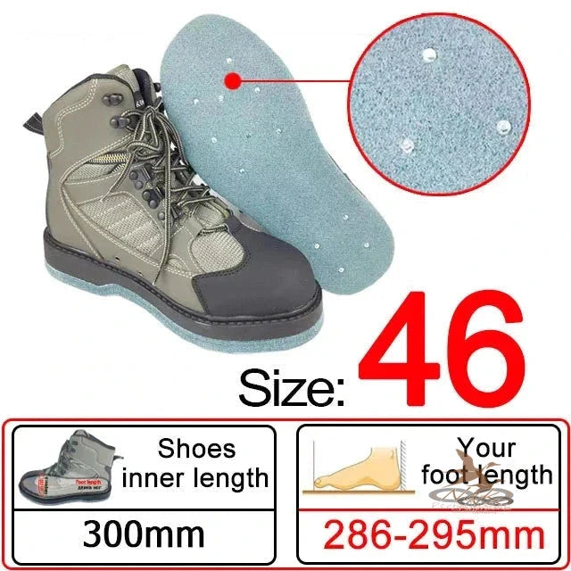 Fly Fishing Wading Boots brn 46