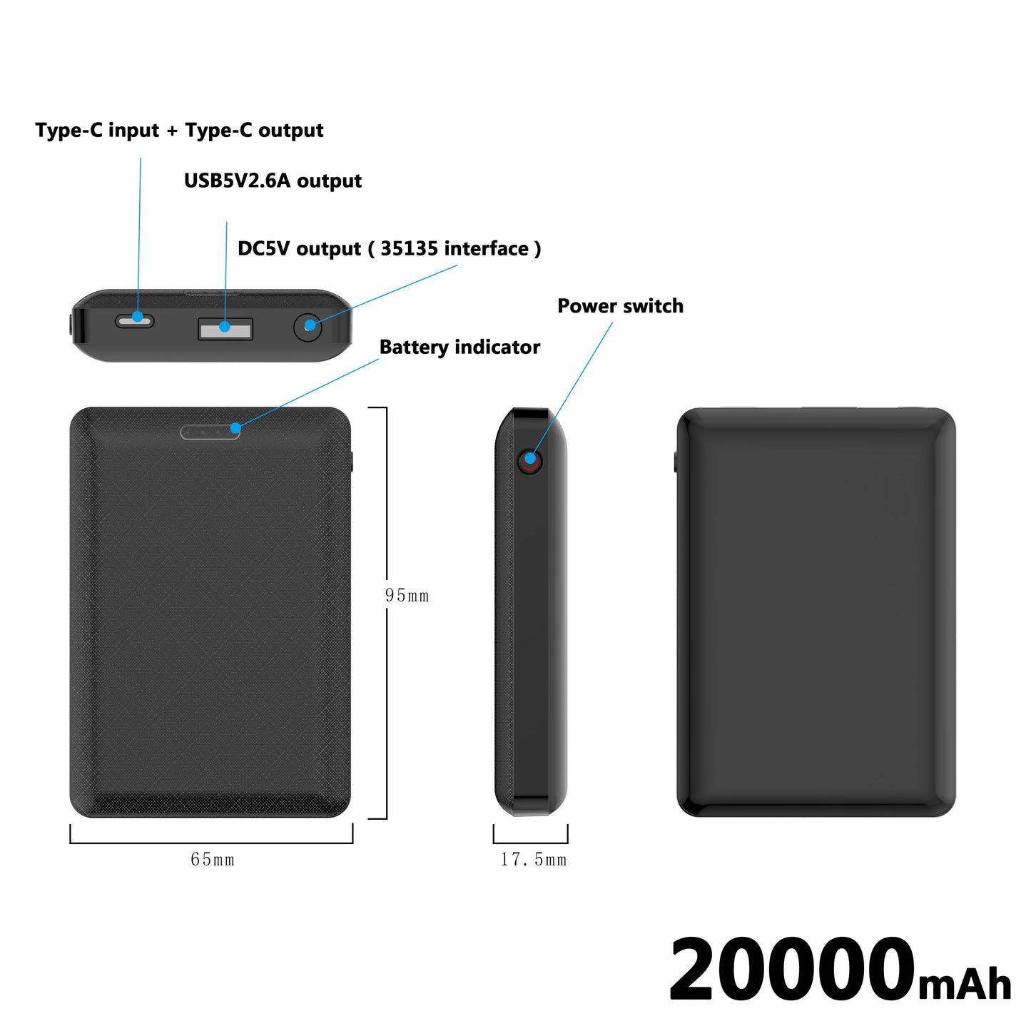 20000 mah power pack, power