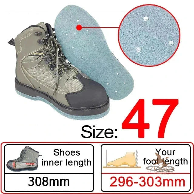 Fly Fishing Wading Boots brn 47