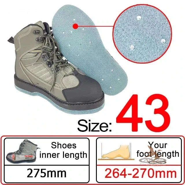 Fly Fishing Wading Boots brn 43