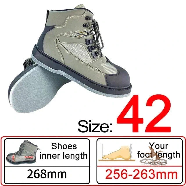 Fly Fishing Wading Boots tan 42