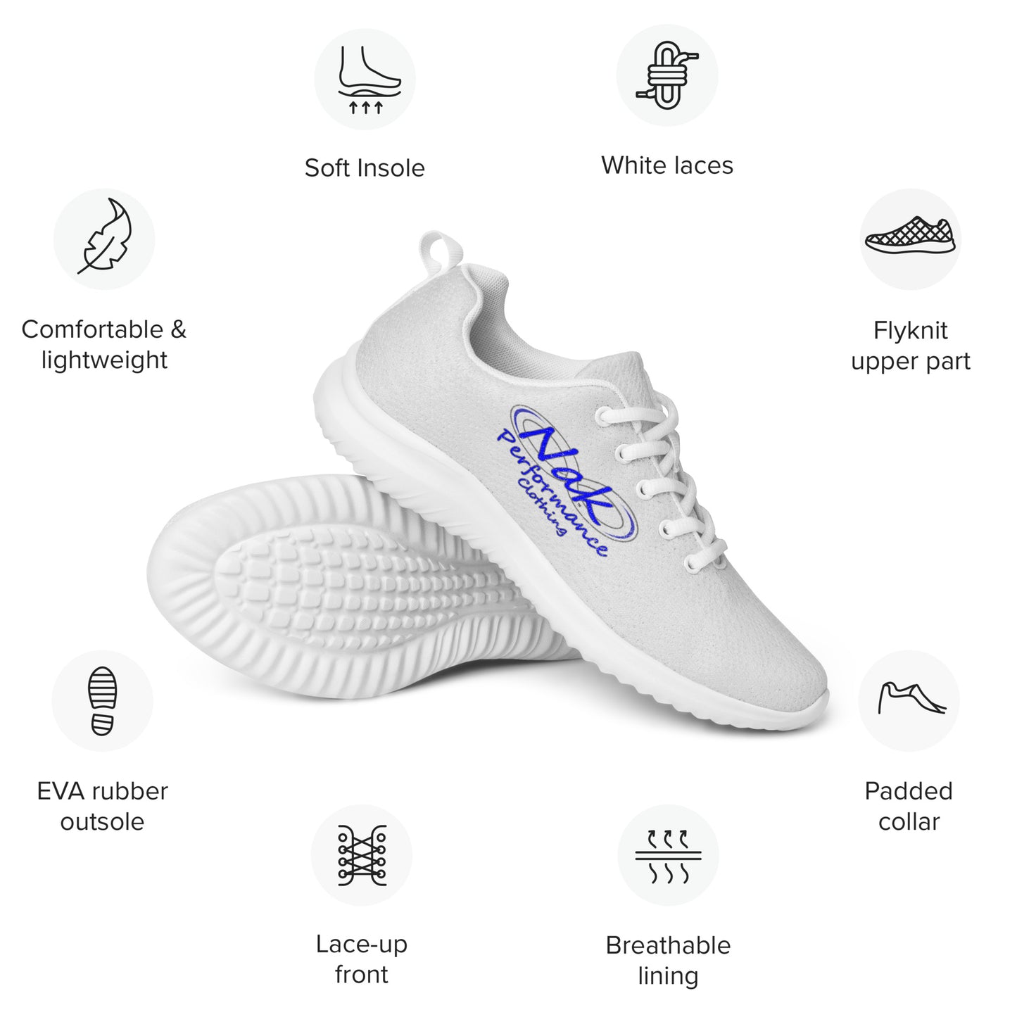 Men’s Nak gray athletic shoes, feature