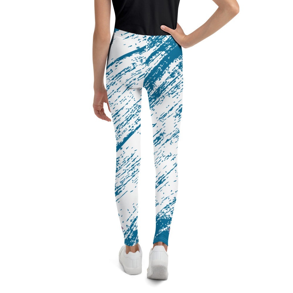 Nak Blue Brush Youth Leggings, back