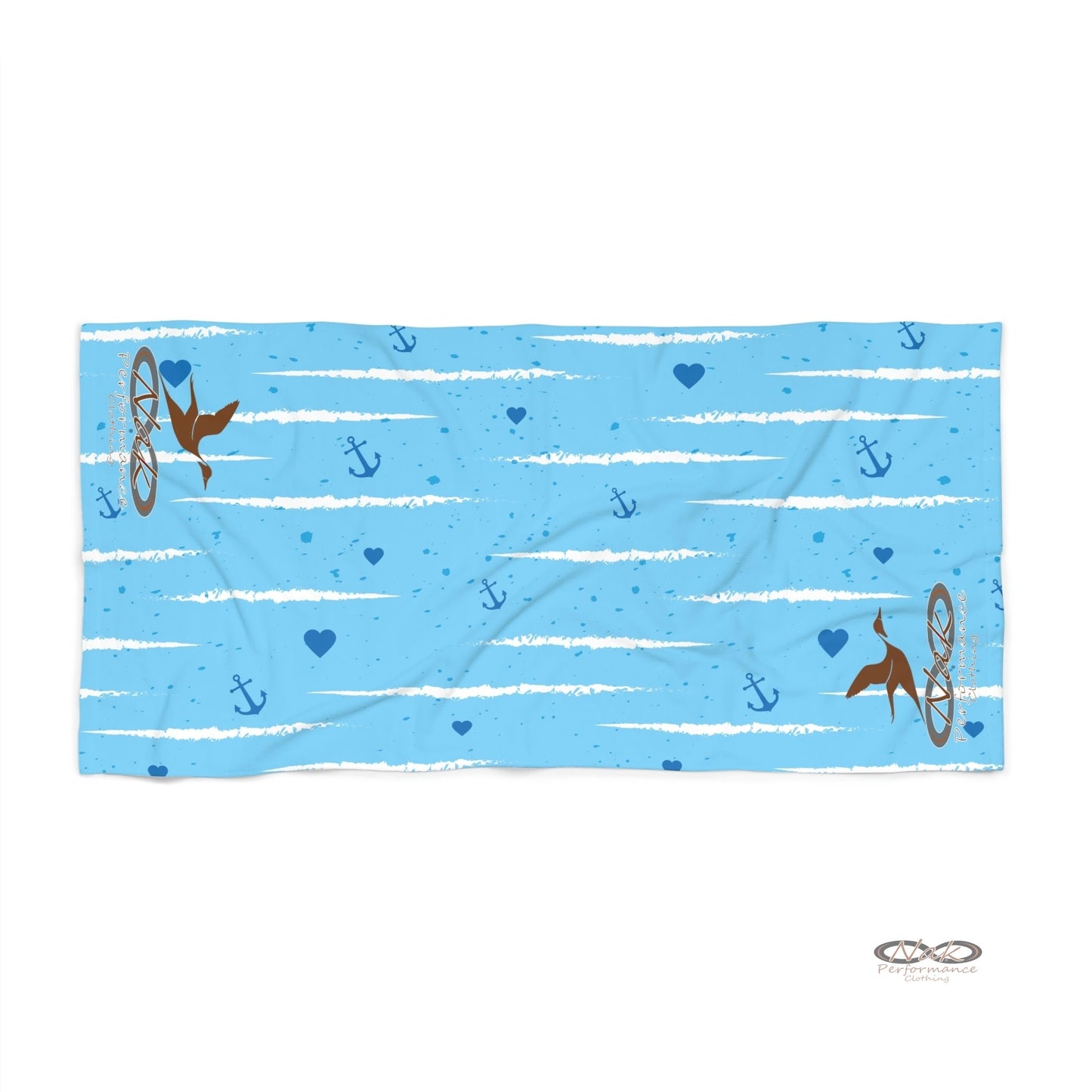 Nak Blue Beach Towel, flat