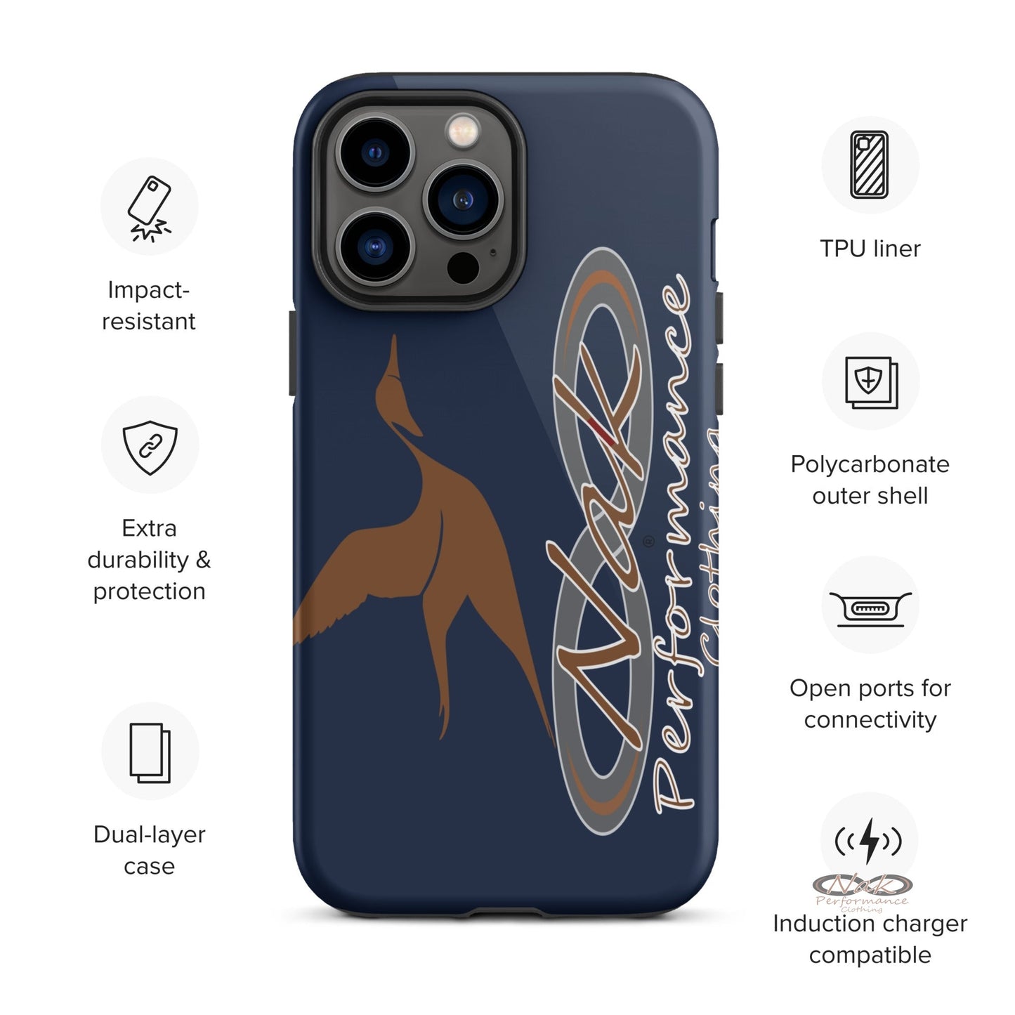 Nak Pintail Navy Tough Case for iPhone®