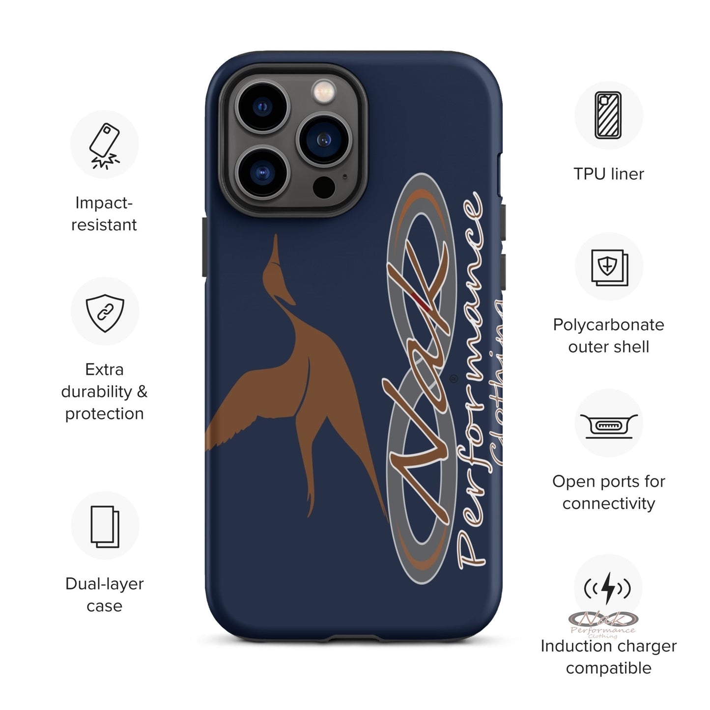 Nak Pintail Navy Tough Case for iPhone®