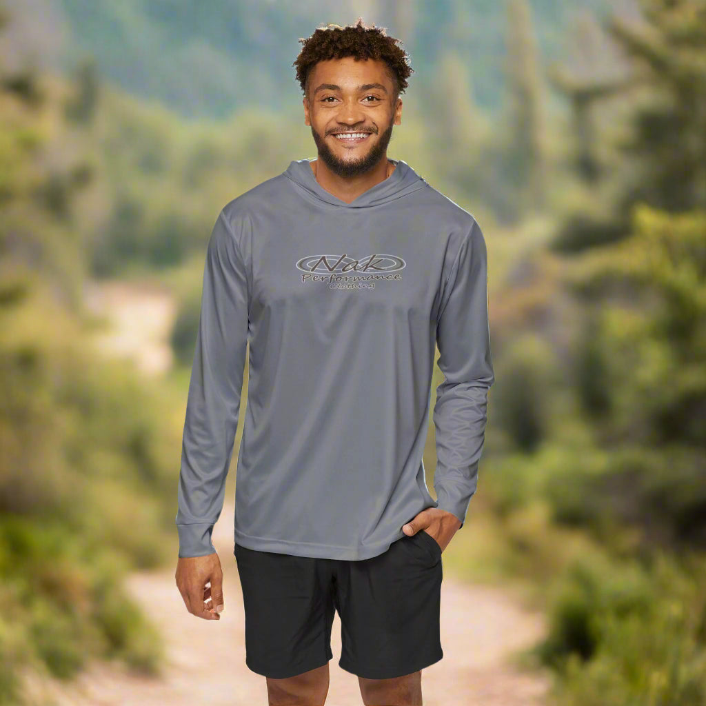 Sports Hoodie for Mens Gray SPF +50