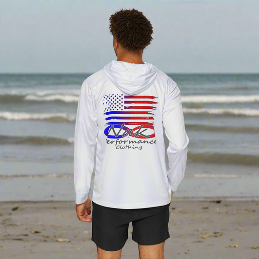Men's Nak USA White Hoodie +50 SPF