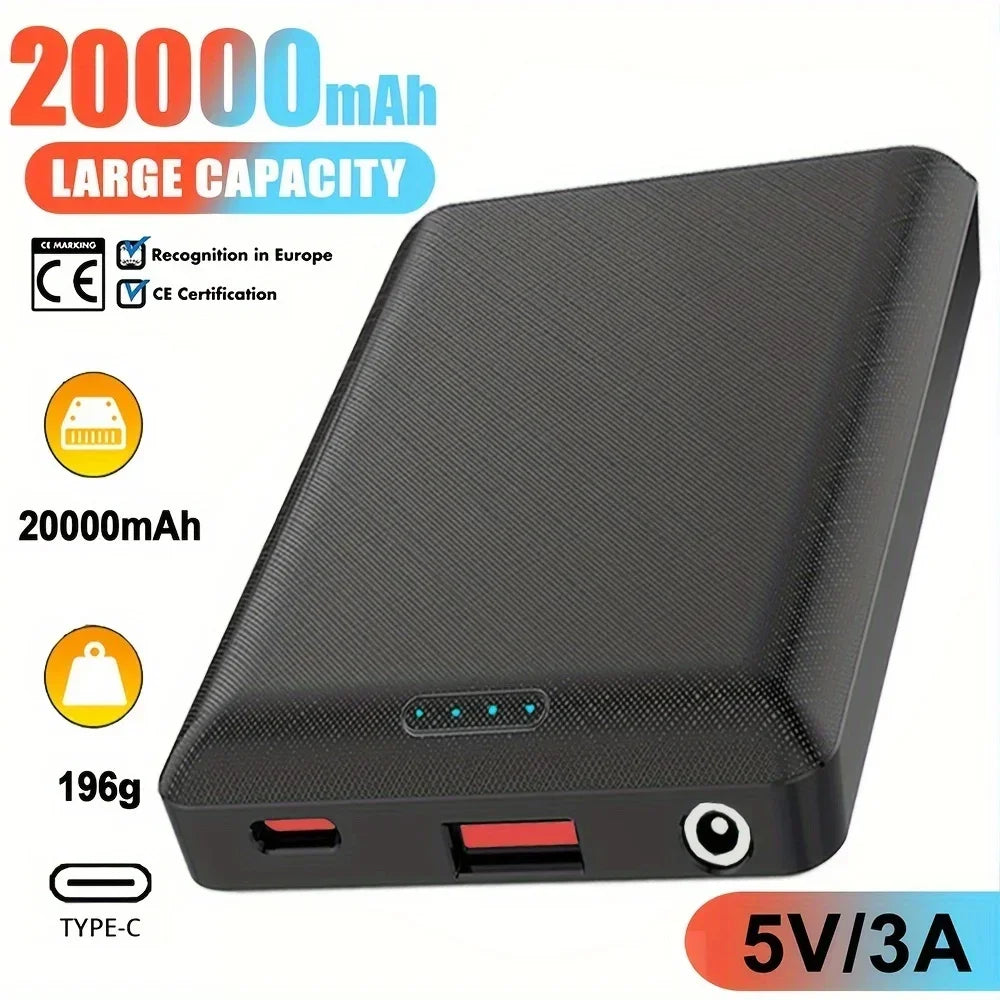 20000mAh Power Bank DC5V Portable Charging Power Supply Phone External Battery For Heated Jacket