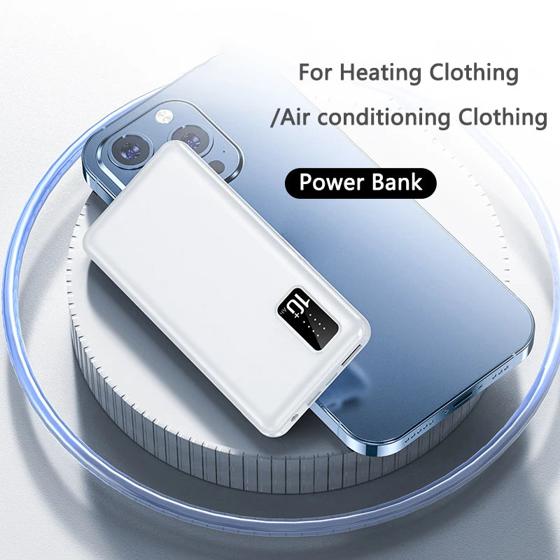 For Heating Vest Jacket Gloves Portable Charger for IPhone 20000mAh Power Bank External Battery Pack