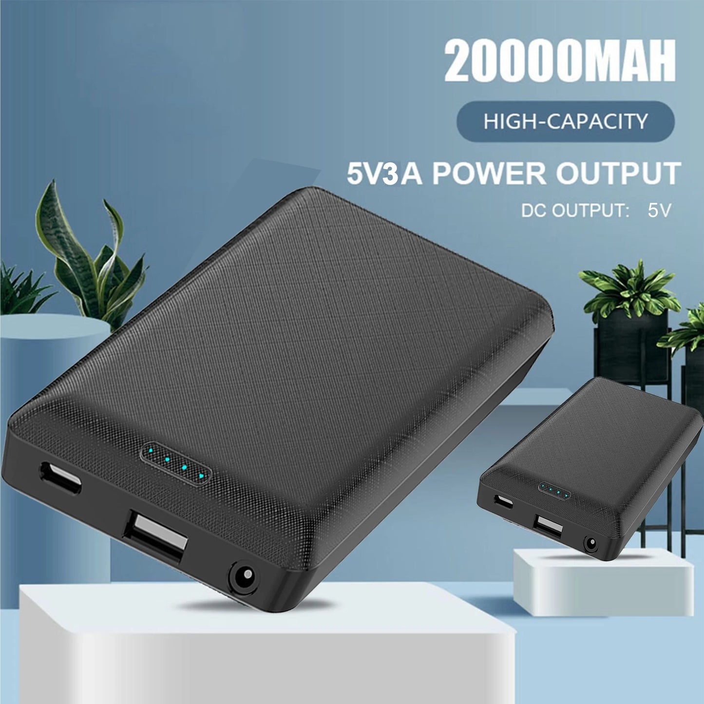 20000mAh Power Bank DC5V Portable Charging Power Supply Phone External Battery For Heated Jacket