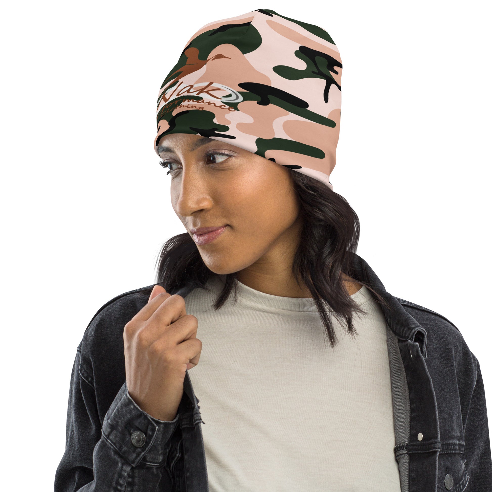 Nak Pink Camo Pintail Beanie