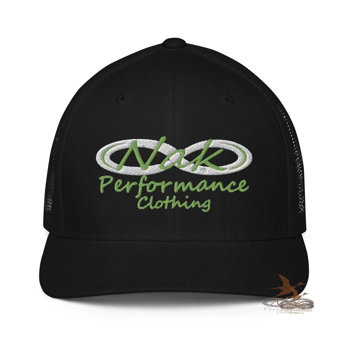 Nak Performance Green Logo Closed-back trucker cap