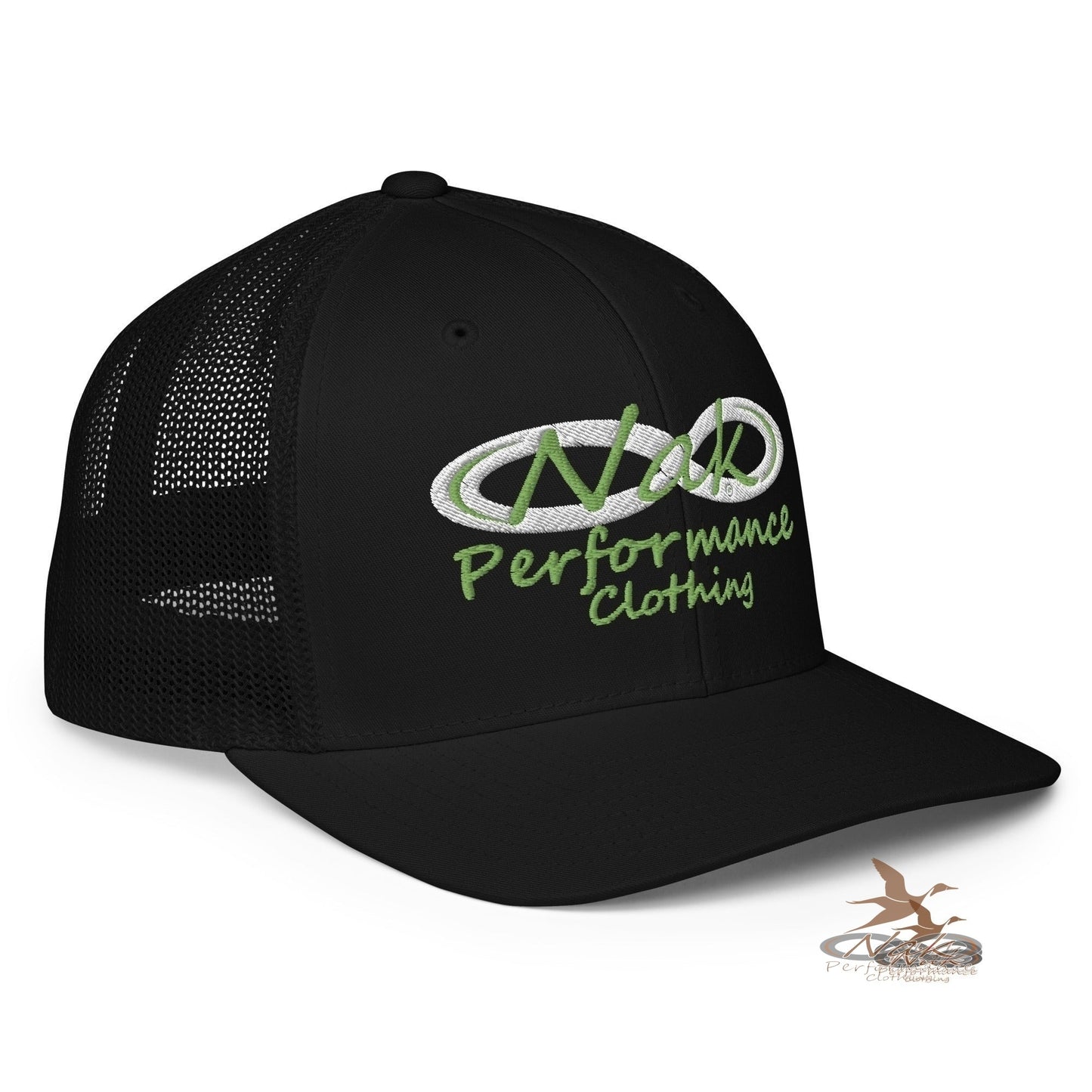 Nak Performance Green Logo Closed-back trucker cap