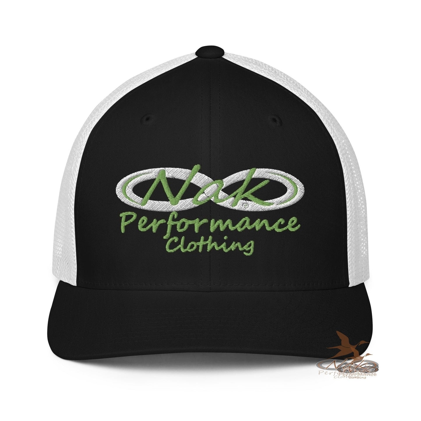 Nak Performance Green Logo Closed-back trucker cap