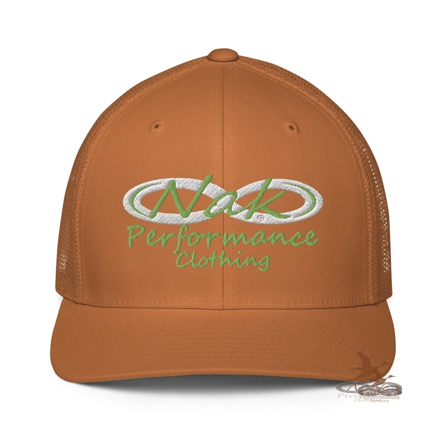 Nak Performance Green Logo Closed-back trucker cap