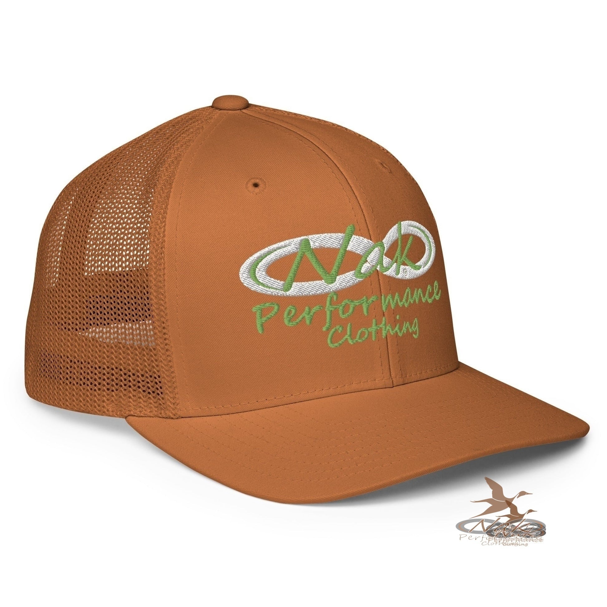 Nak Performance Green Logo Closed-back trucker cap