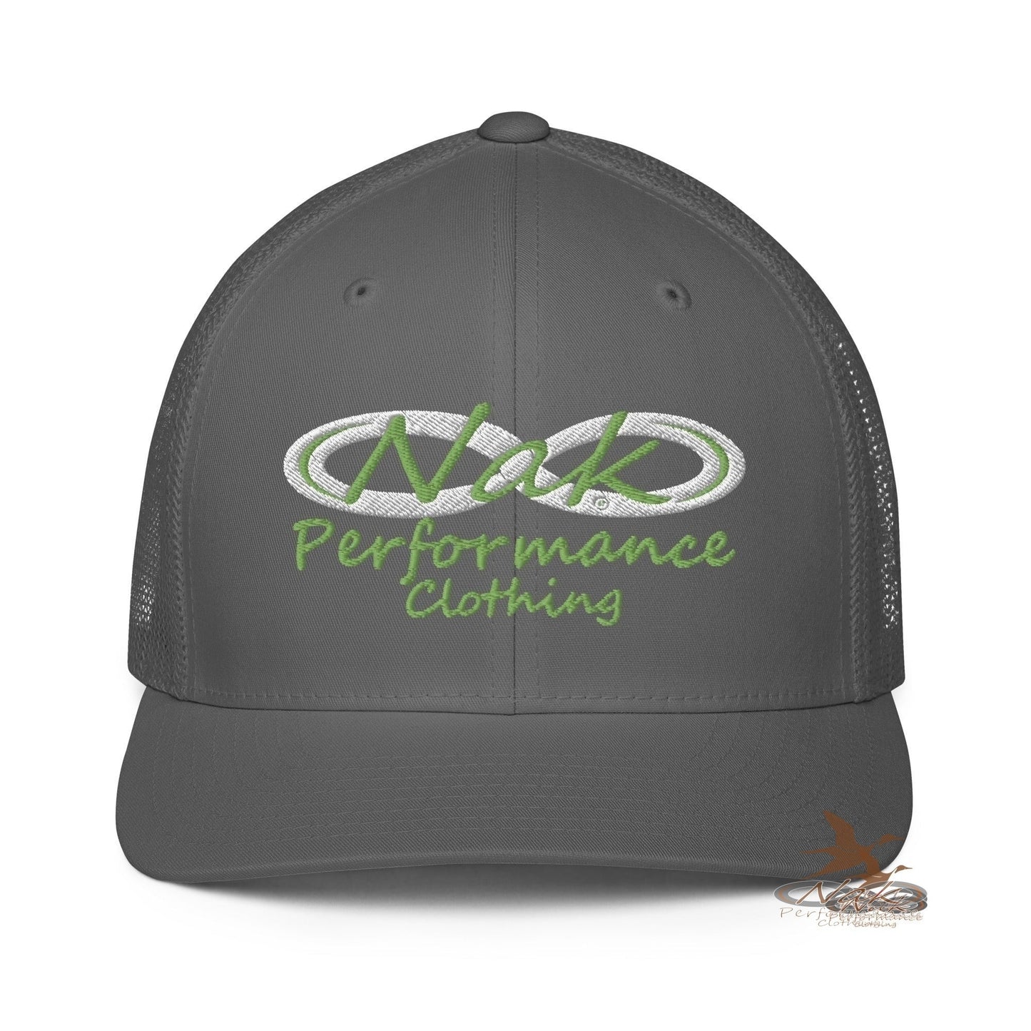 Nak Performance Green Logo Closed-back trucker cap