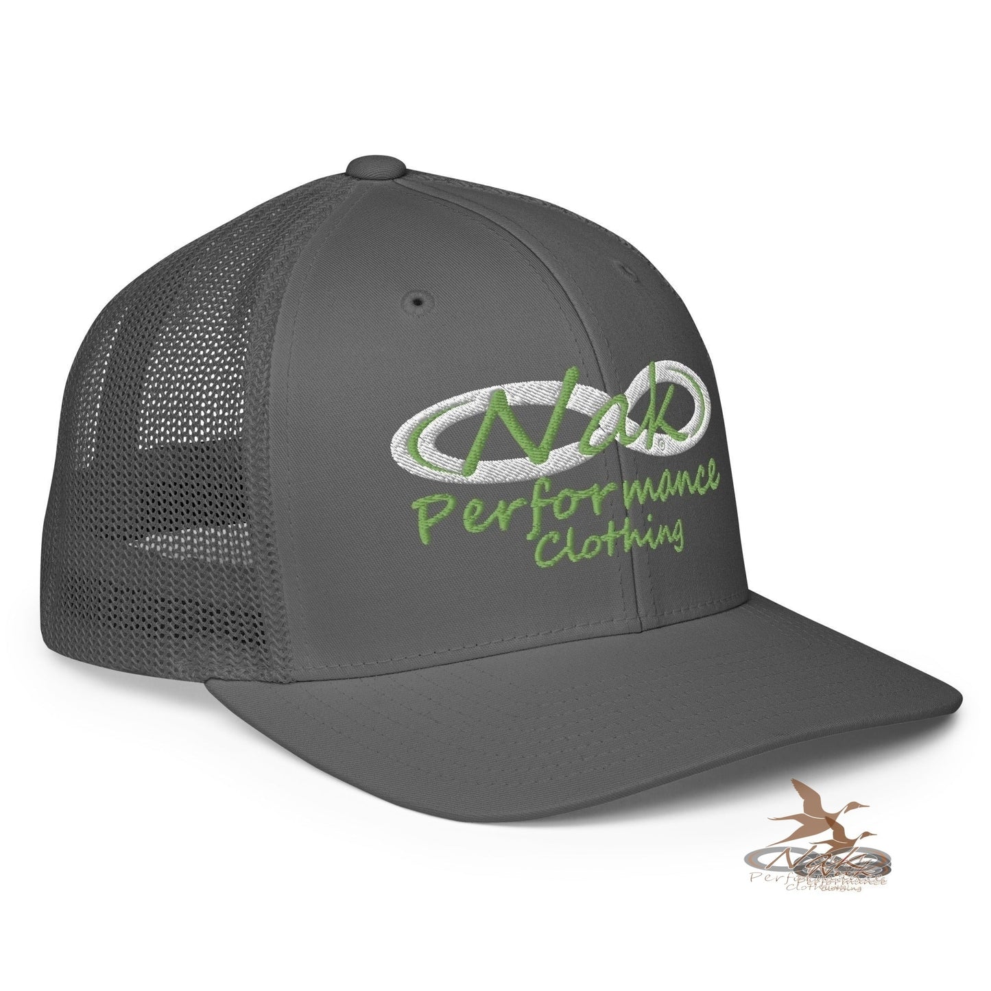 Nak Performance Green Logo Closed-back trucker cap