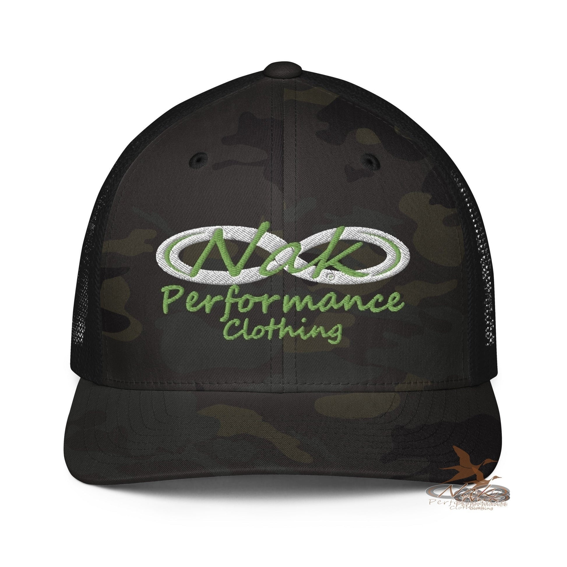 Nak Performance Green Logo Closed-back trucker cap