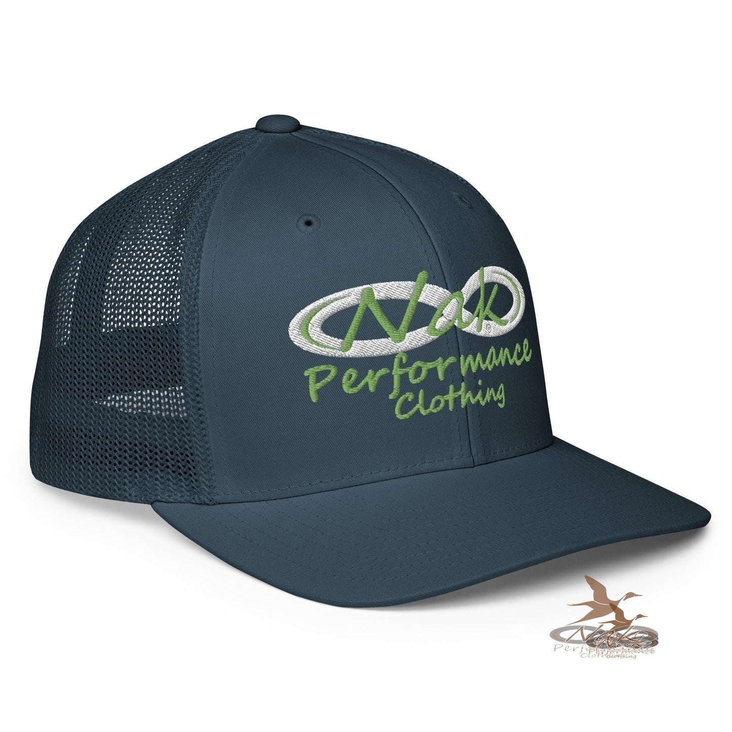 Nak Performance Green Logo Closed-back trucker cap