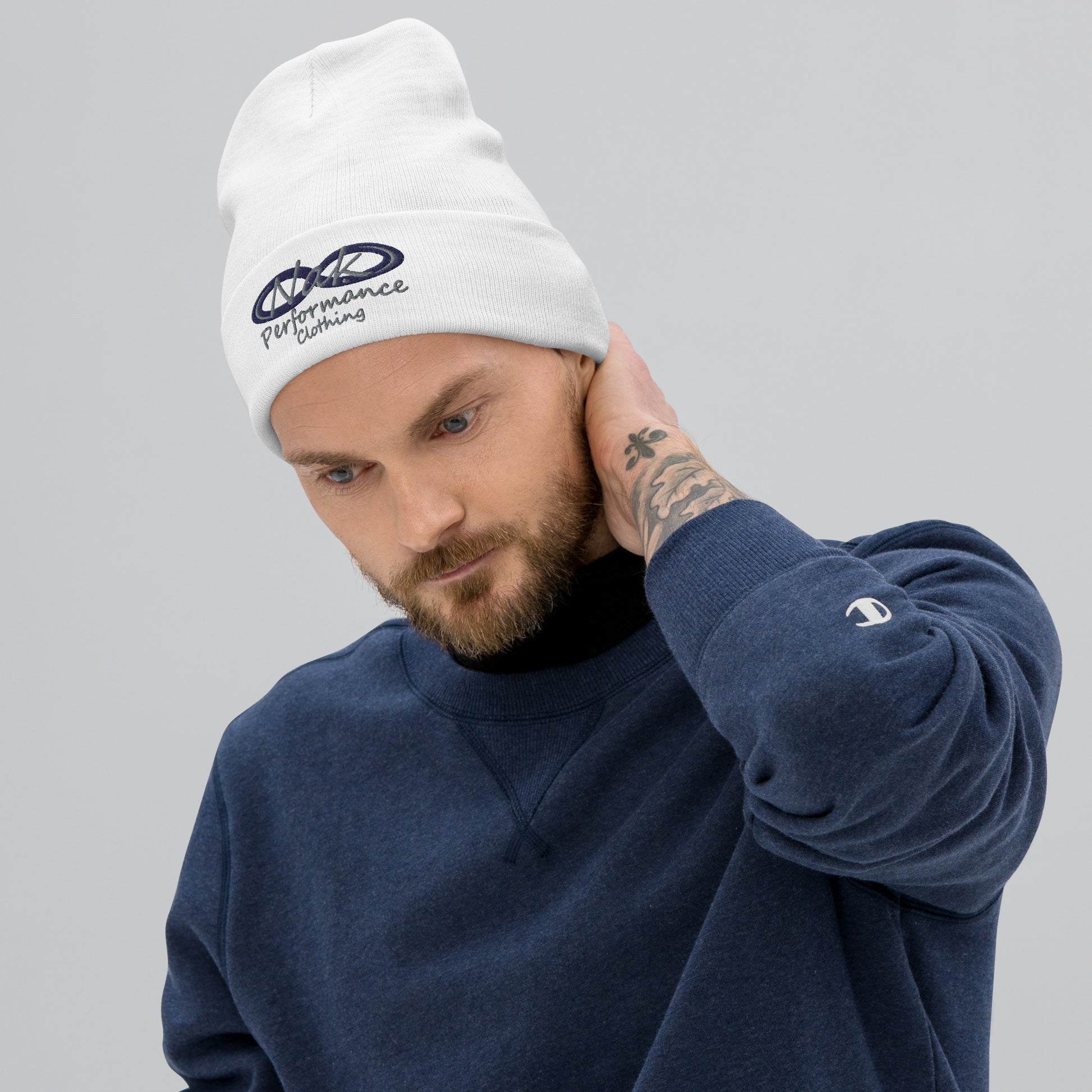 Nak Performance Navy Embroidered Beanie