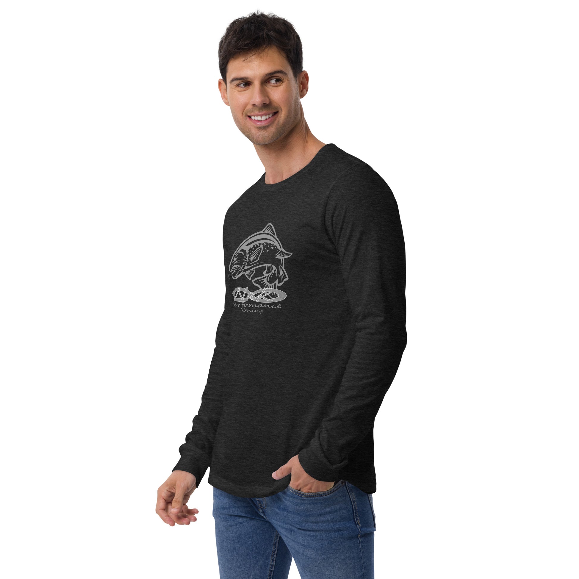 Nak Men's Trout logo Long Sleeve Tee