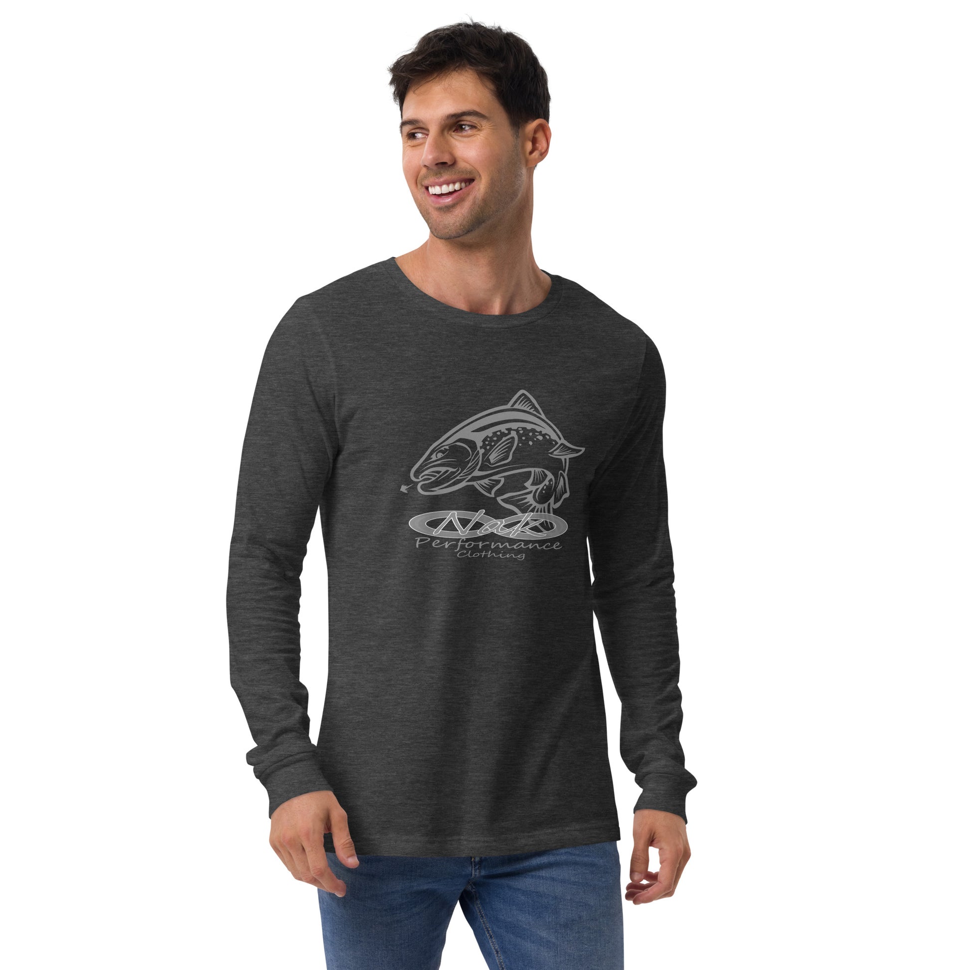 Nak Men's Trout logo Long Sleeve Tee