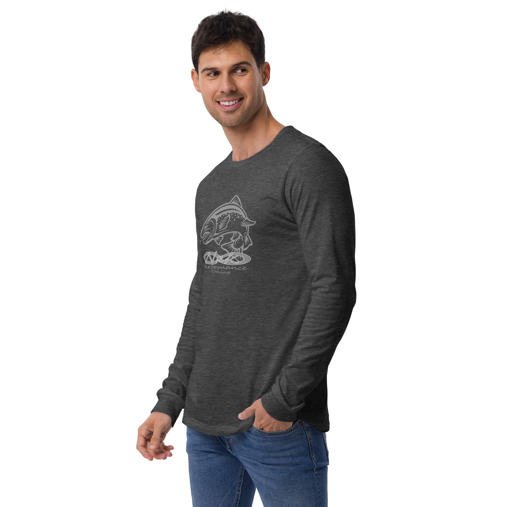 Nak Men's Trout logo Long Sleeve Tee