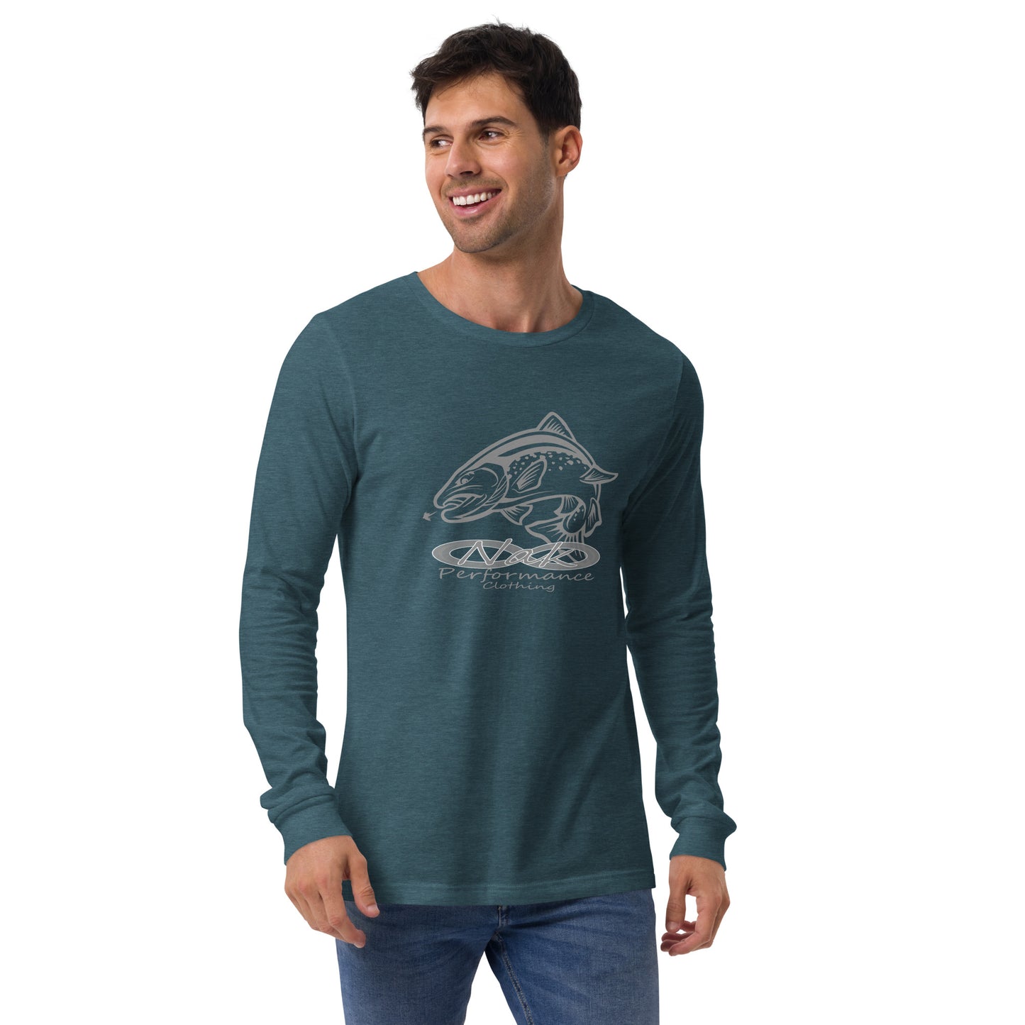 Nak Men's Trout logo Long Sleeve Tee