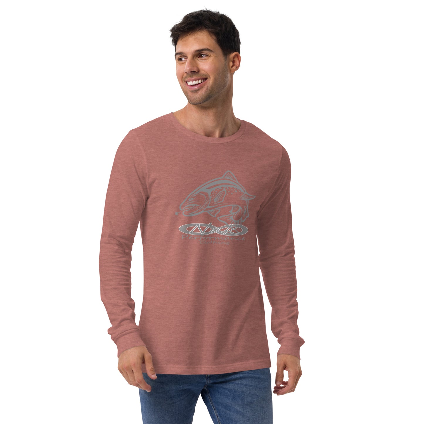 Nak Men's Trout logo Long Sleeve Tee