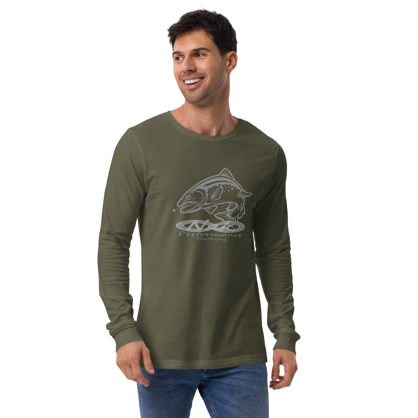 Nak Men's Trout logo Long Sleeve Tee