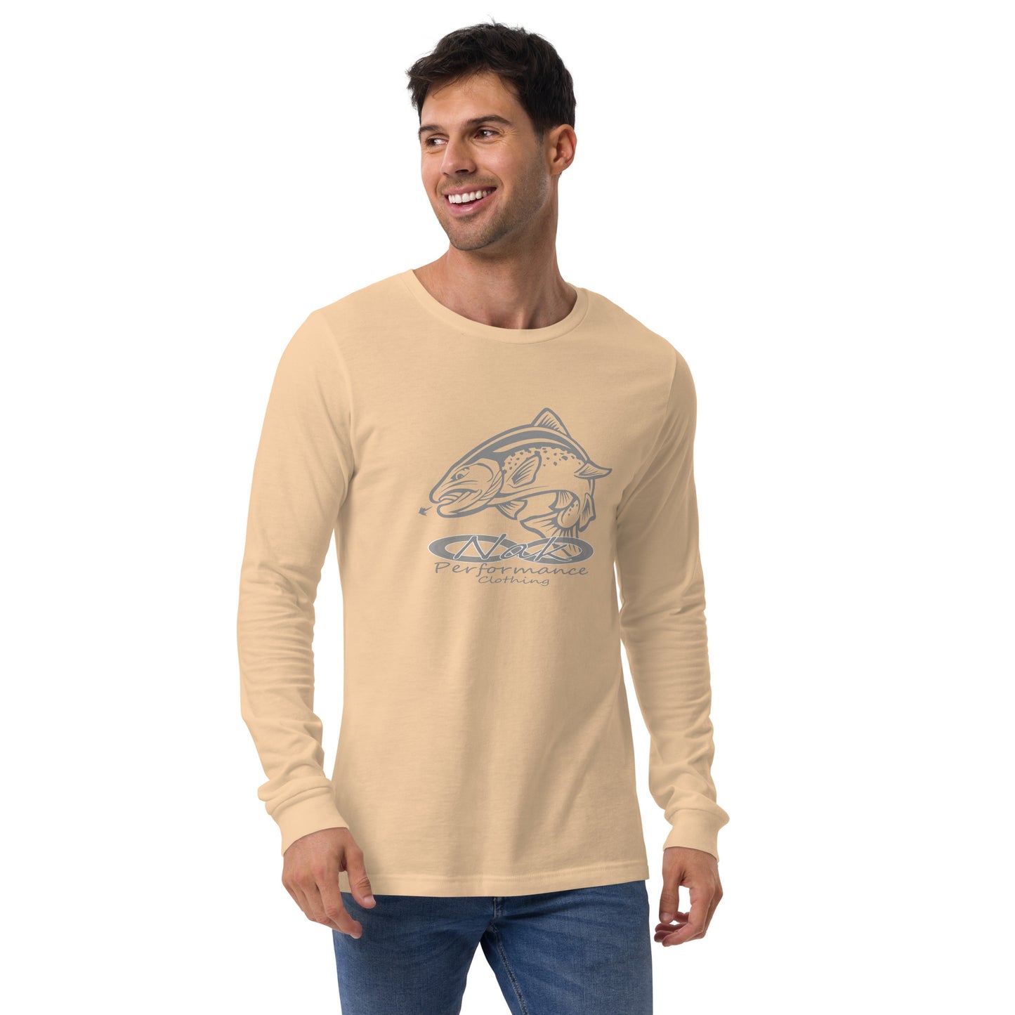 Nak Men's Trout logo Long Sleeve Tee