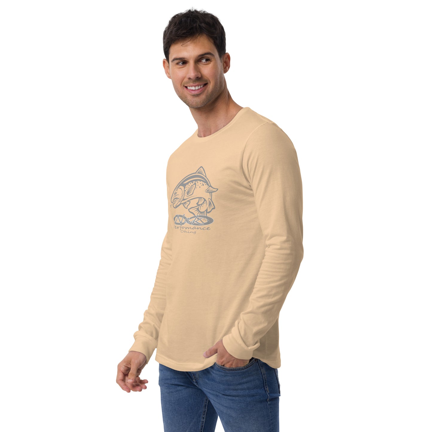 Nak Men's Trout logo Long Sleeve Tee