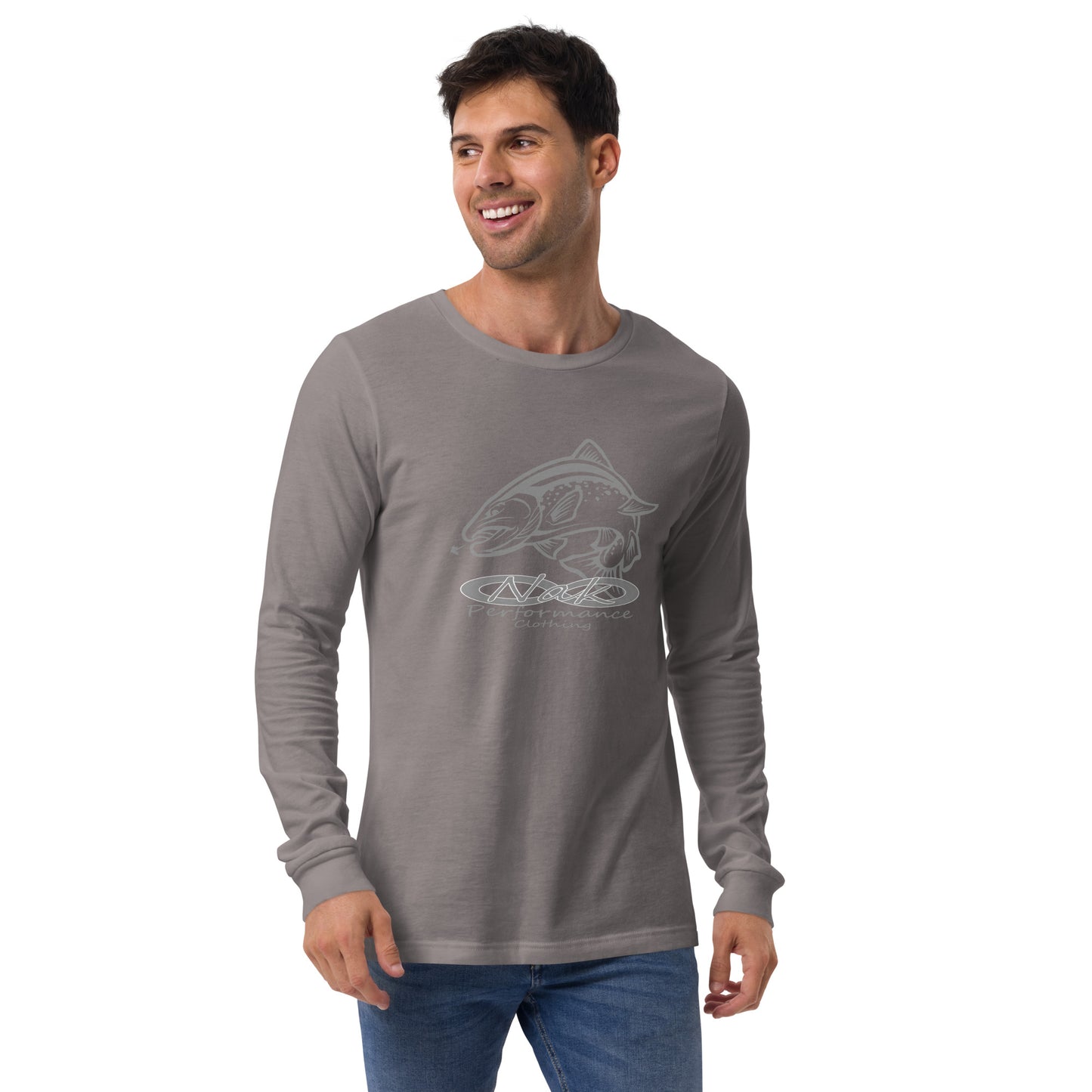 Nak Men's Trout logo Long Sleeve Tee