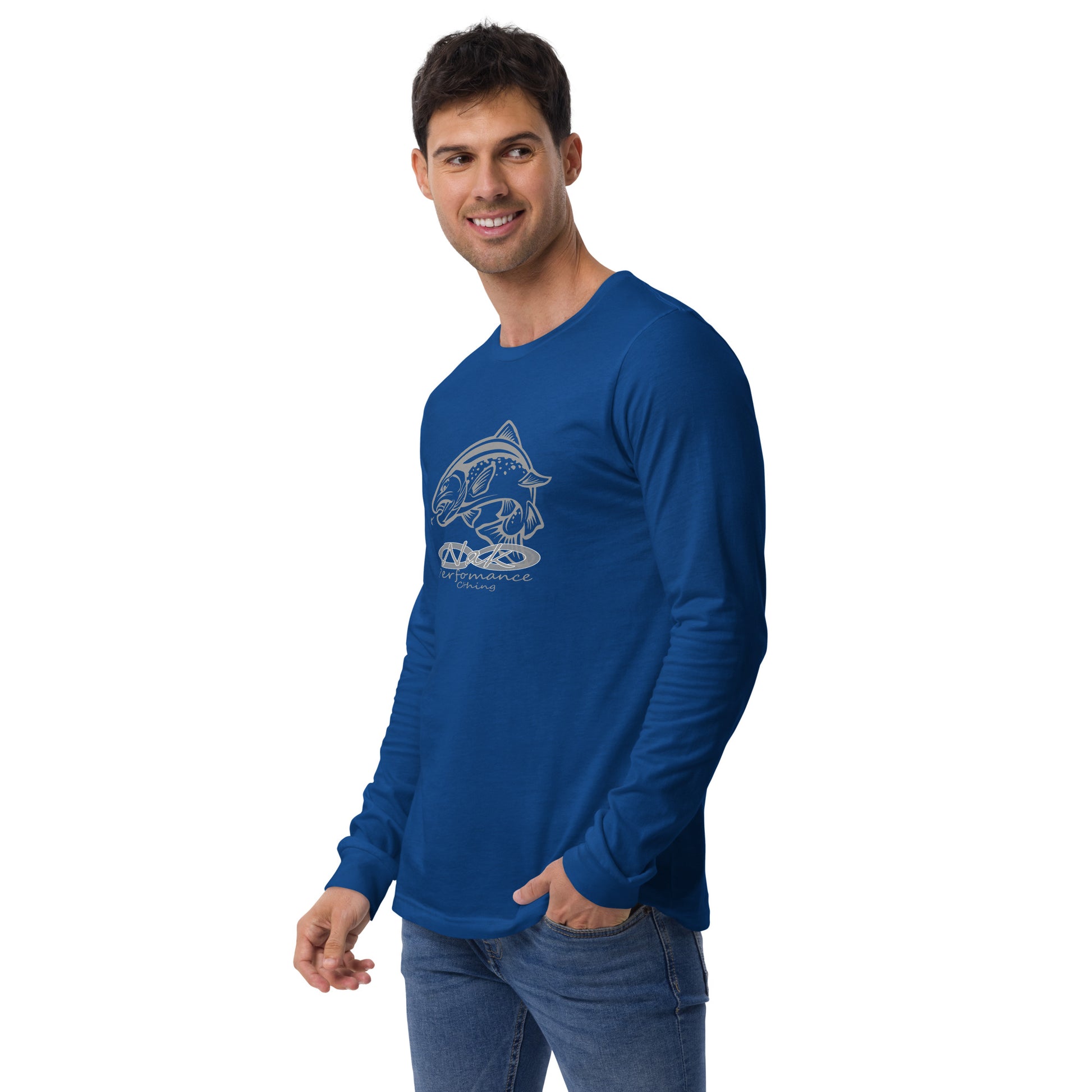 Nak Men's Trout logo Long Sleeve Tee