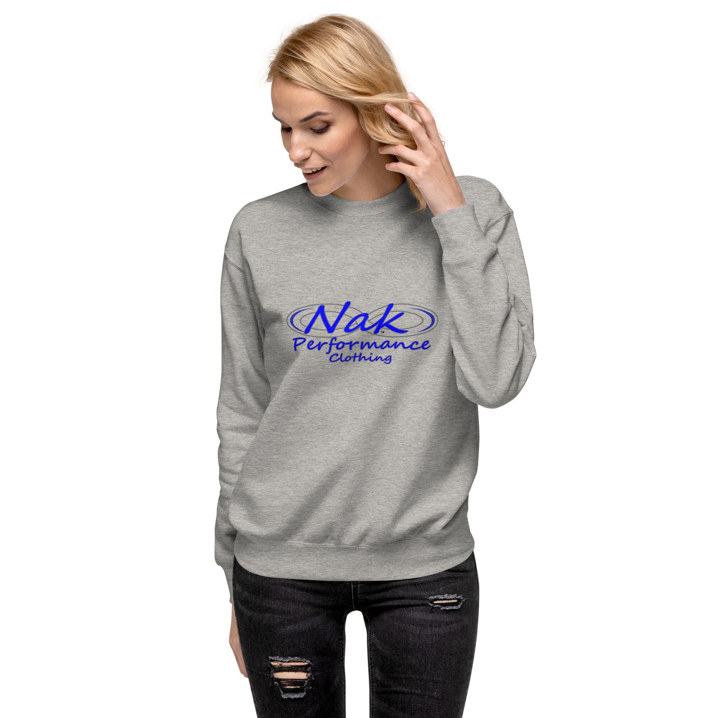 Nak Performance Premium women’s sweatshirt, gray