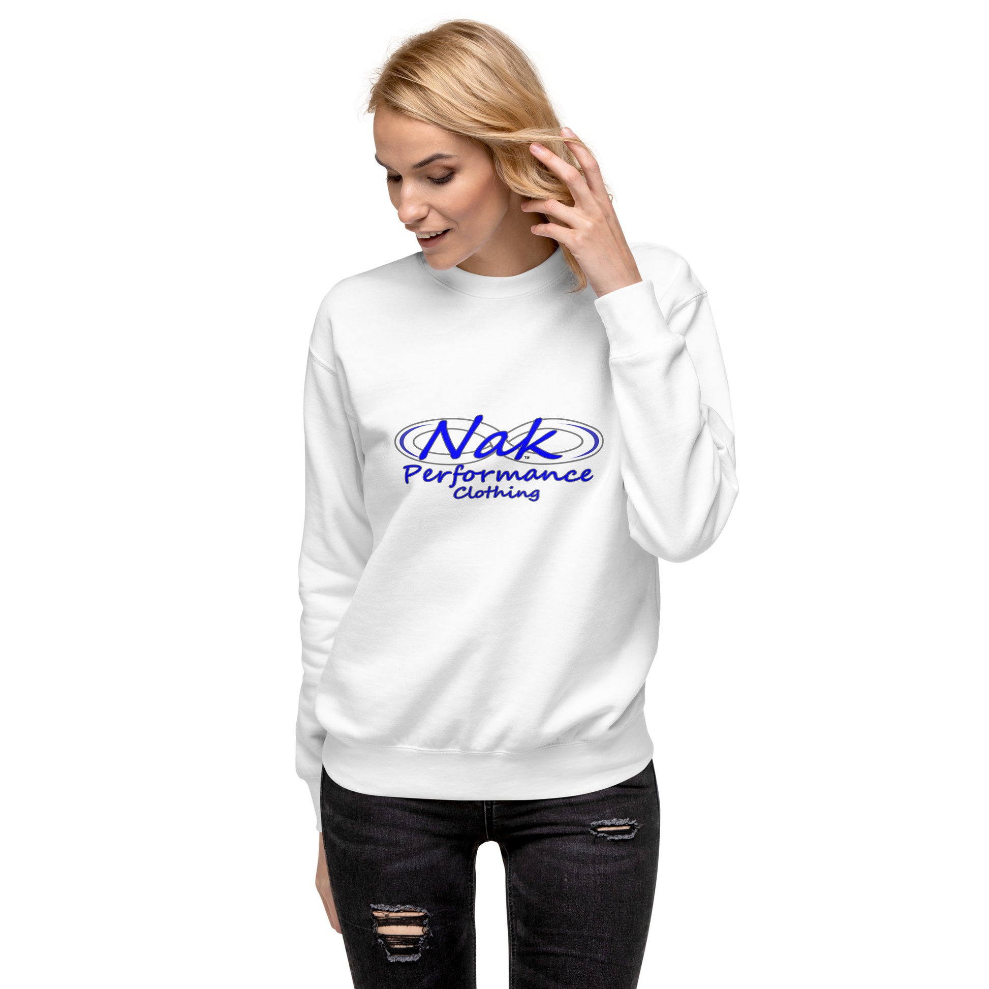 Nak Performance Premium women’s sweatshirt, white