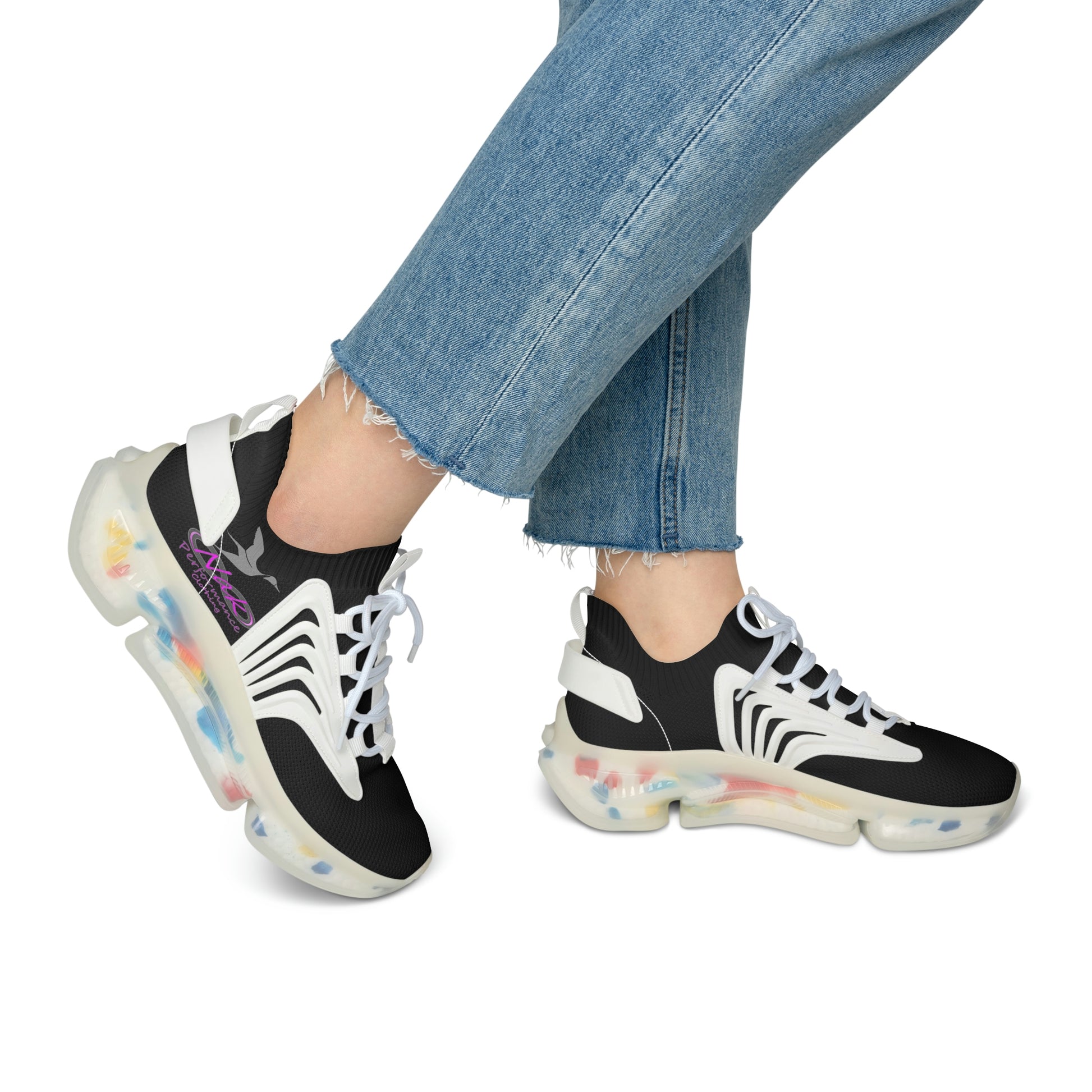 Nak Women's Black Mesh Sneakers