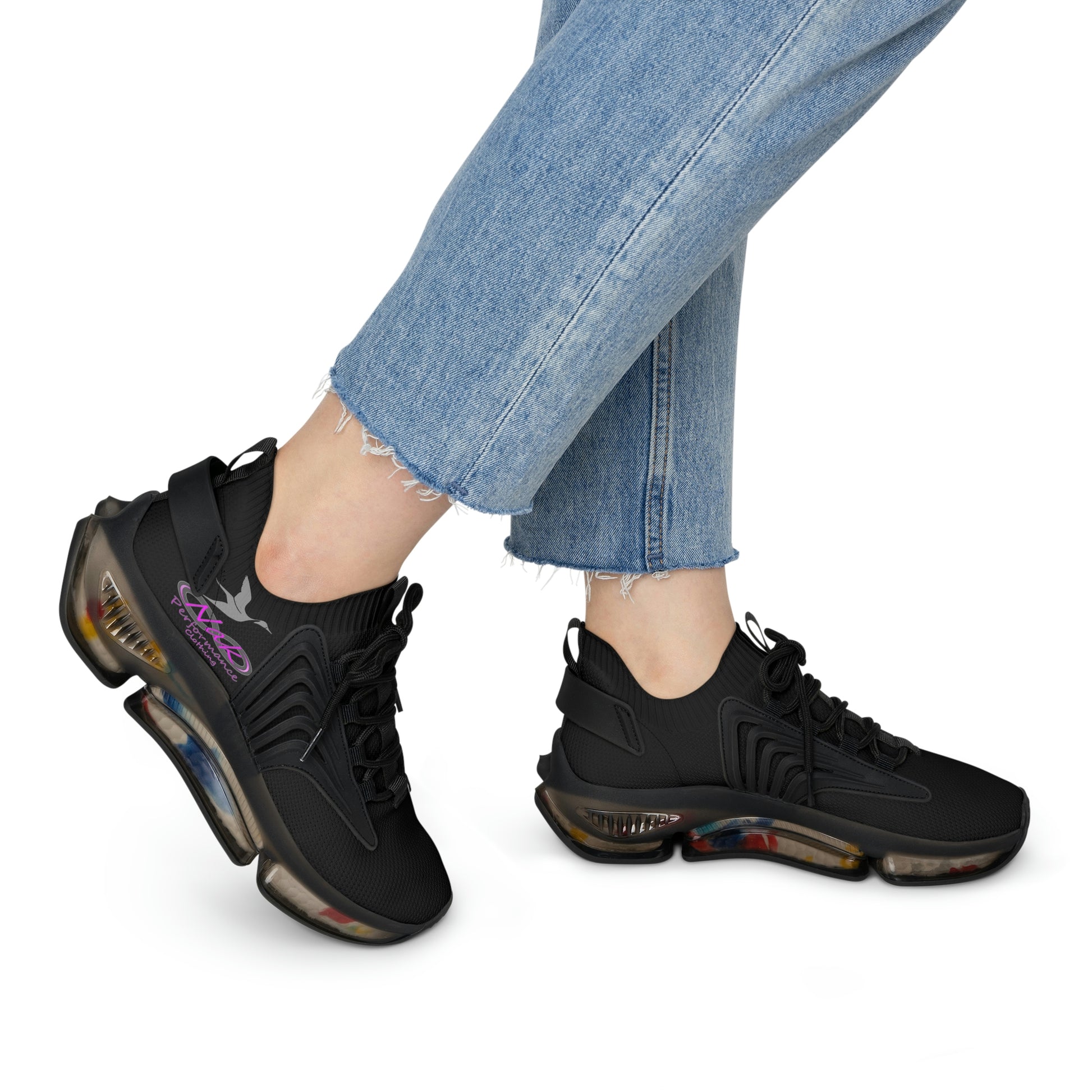 Nak Women's Black Mesh Sneakers